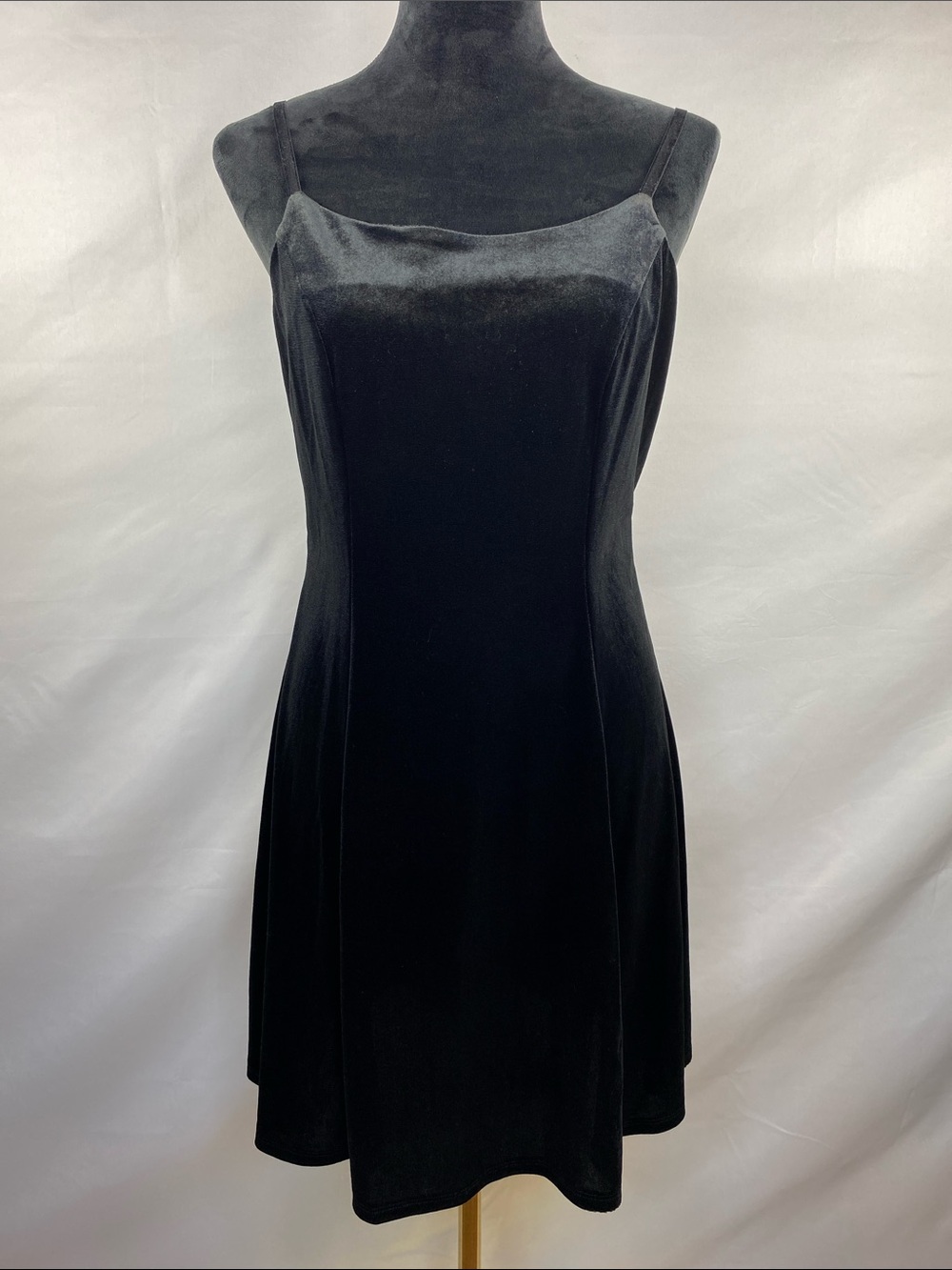 Lily Rose Whimsygoth Y2K Black Velvet Mini Slip Dress Size Juniors Large